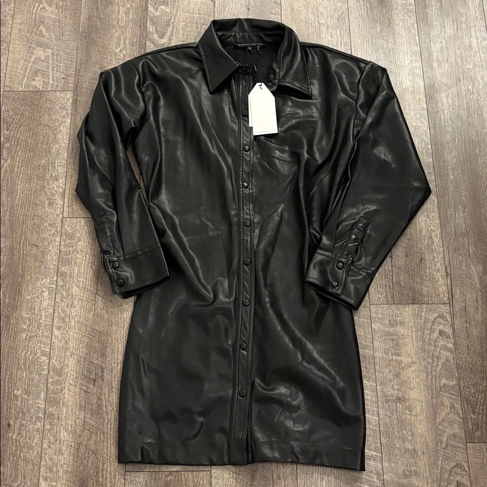 English Factory Faux Leather Dress - Picture 5 of 8